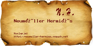 Neumüller Hermiás névjegykártya